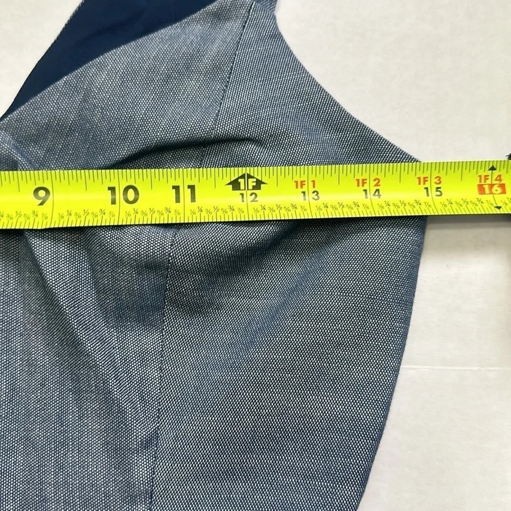 BCBGeneration Sleeveless Blue Chambray Women's Mini Dress Size 0 Preppy Academia - Picture 8 of 10